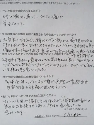 病院に行っても治らなかった膝の痛み